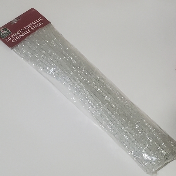 5/$15 50 Metallic Chenille Stems Clear - Picture 2 of 4